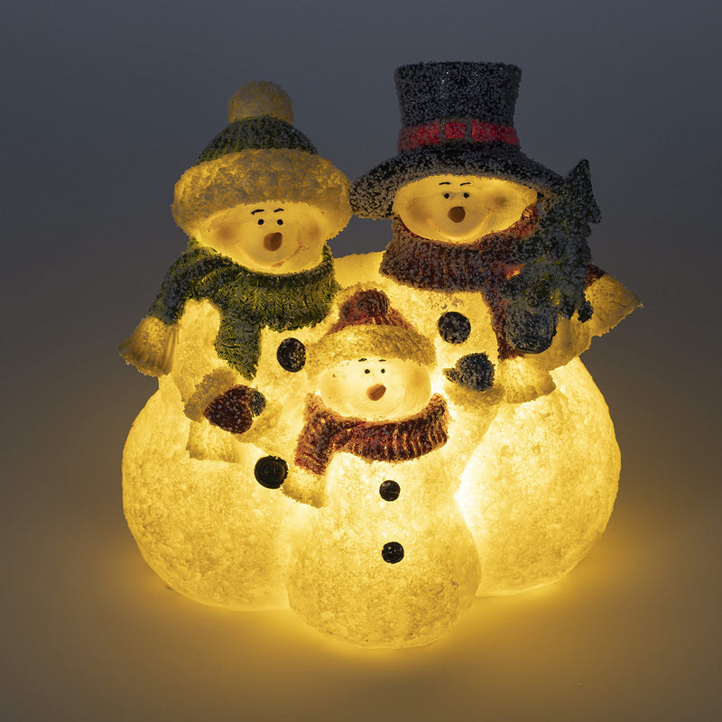 Vp Home Glowing Snowman Family Led Christmas Decoration Light