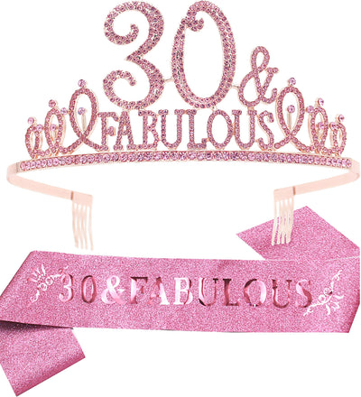 30th Birthday Gifts for Women,30th Birthday Tiara Pink,30 Birthday,30 Crown,30 Birthday