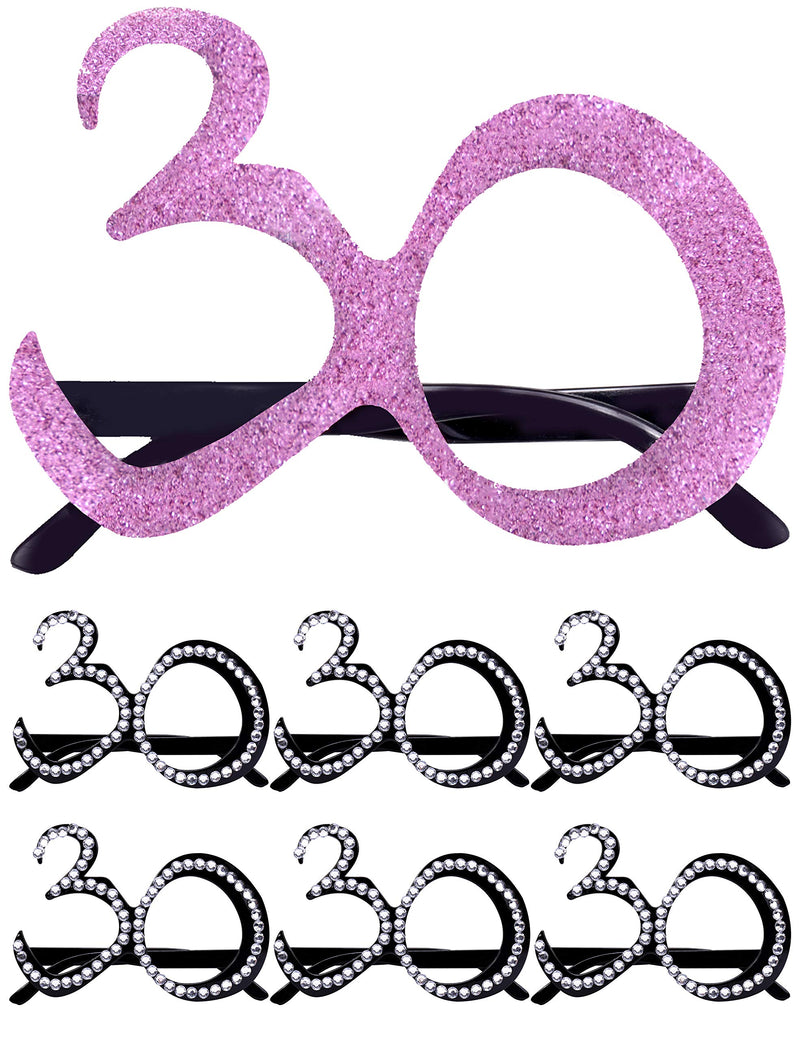 30 Birthday Glasses,30th Birthday Party Supplies,30th Birthday Decorations Glasses,30th