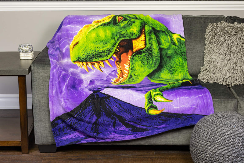 TRex Super Soft Plush Fleece Throw Blanket