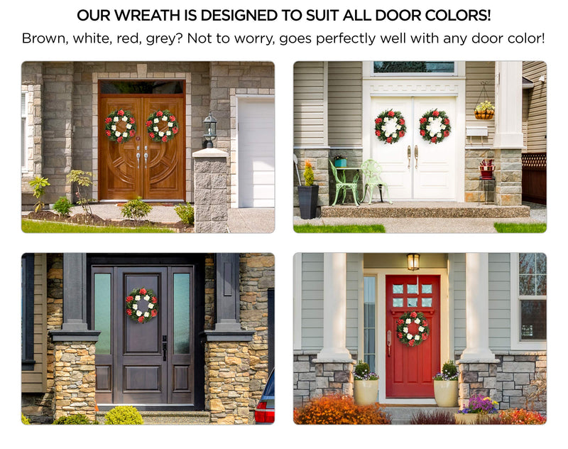 Door Wreaths for Front Door Outside Front Door Wreaths Summer Wreaths Weatherproof Bright