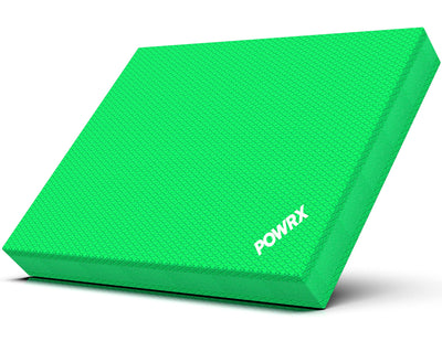 POWRX Foam Balance Pad for Stability Training, Yoga, and Physical Therapy | Non-Slip Foam