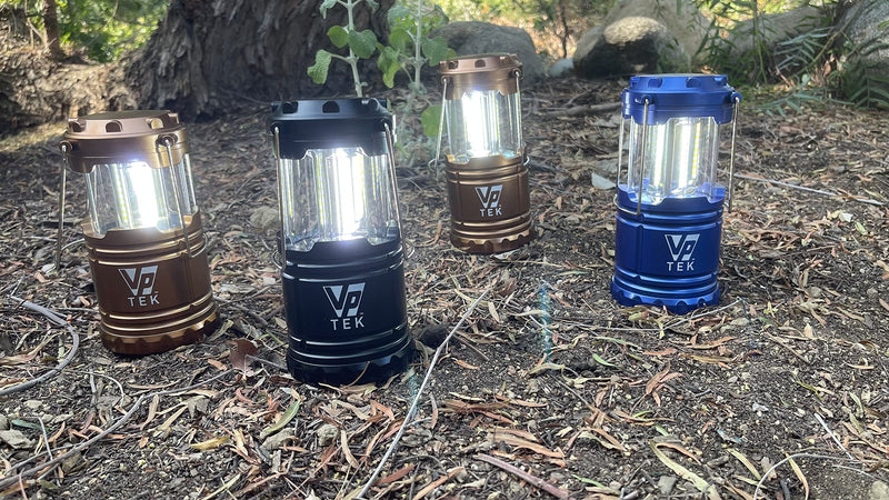 VP TEK Collapsible LED Lantern with Ultra Bright 300 Lumens COB Technology (4 Pack)