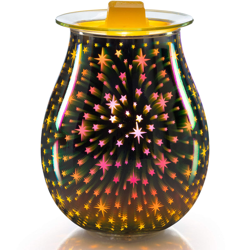 VP Home 3D Art Glass Polychromatic Fragrance Warmer (Stars