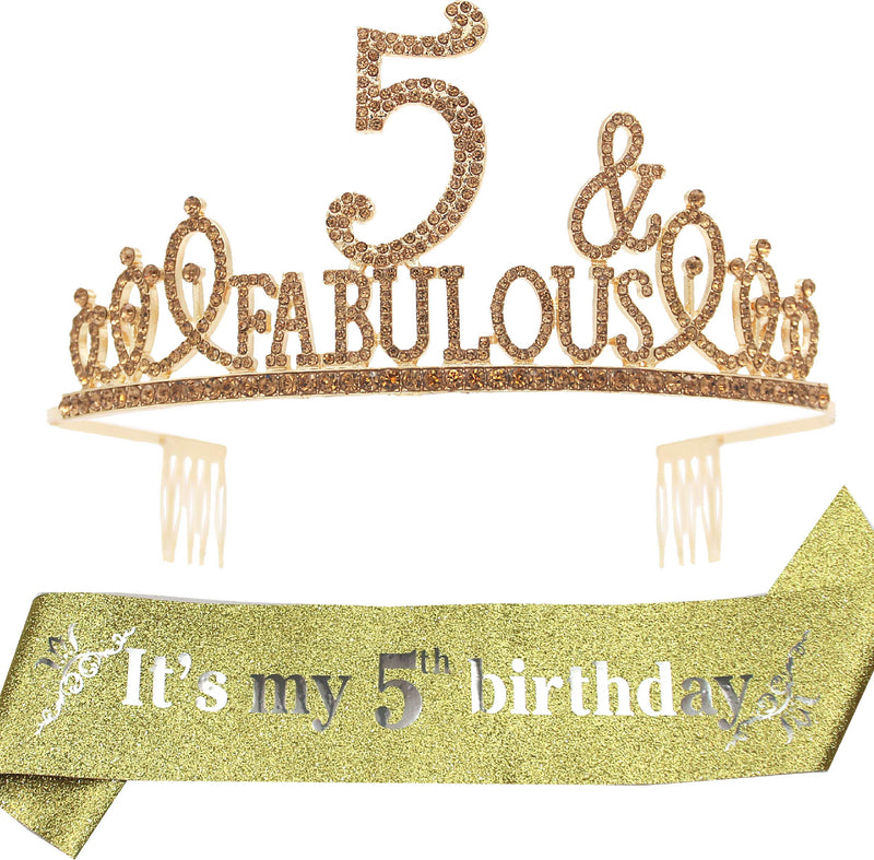 5th Birthday Gifts for Girls,5th Birthday Decorations Party Supplies,5th Birthday Tiara