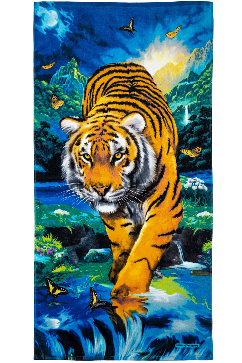 Moonlight Tiger Super Soft Plush Cotton Beach Bath Pool