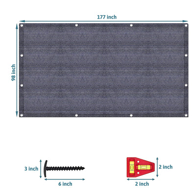 Awning Carpet - Blue/Grey Polyethylene (Hdpe) Groundsheet With Stainless Steel