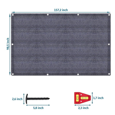 Awning Carpet - Blue/Grey Polyethylene (Hdpe) Groundsheet With Stainless Steel