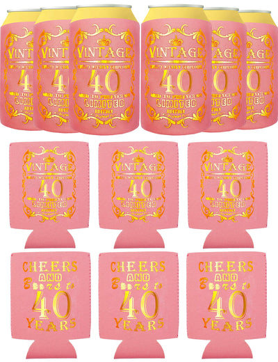 40th Birthday Gifts for women, Cheers to 40 years Pink, 40th Birthday Gifts, 40th Birthday