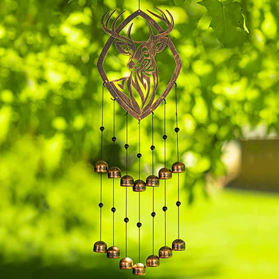 VP Home Tribal Turtles Outdoor Garden Decor Wind Chime (Rustic Sea Green