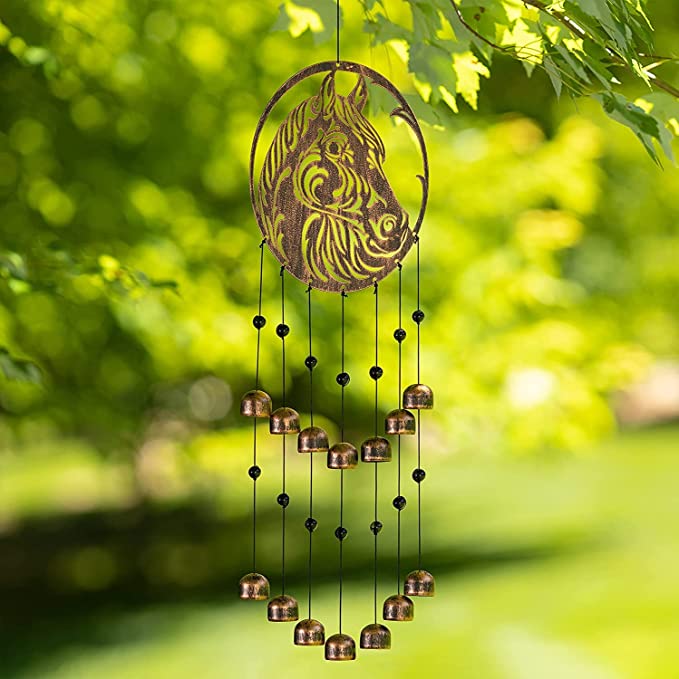 VP Home Tribal Turtles Outdoor Garden Decor Wind Chime (Rustic Sea Green